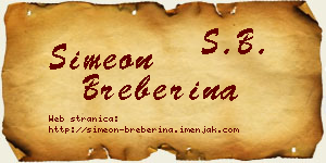 Simeon Breberina vizit kartica